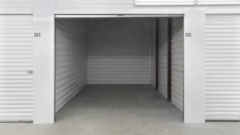 Interior view of indoor, climate-controlled storage unit at AAA Self Storage.