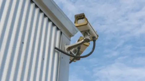 Security camera at AAA Self Storage.