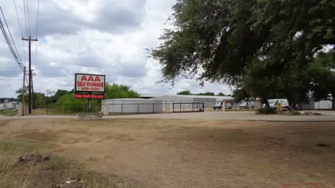 AAA Storage Dripping Springs signage in front of facility.