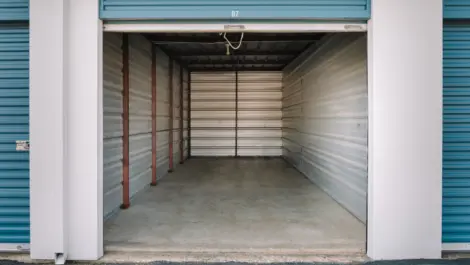 Inside view of a storage unit at Safe Harbor Storage.